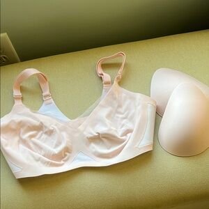 Honeylove blush pink bra.